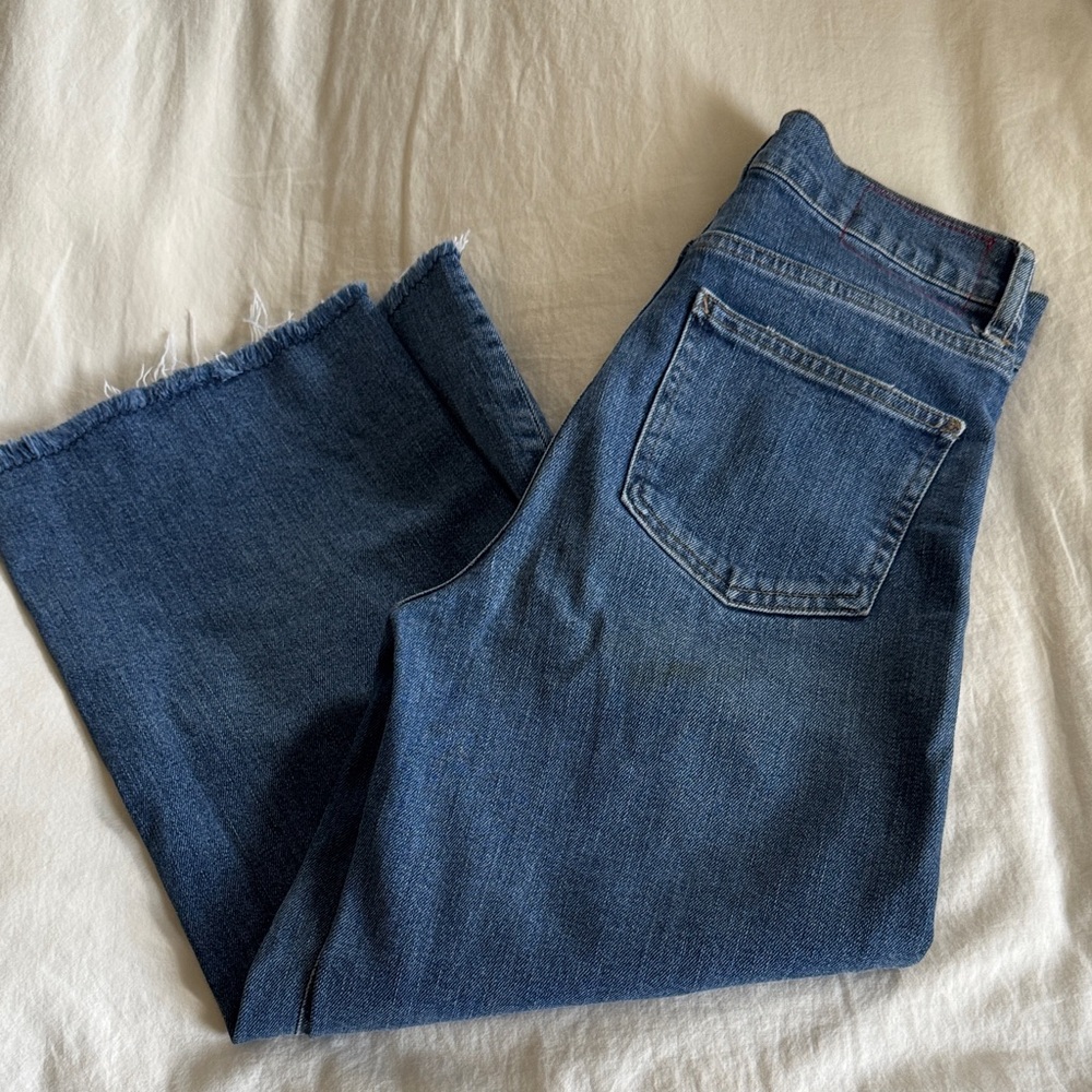 Marine Layer Wide Leg Cropped Denim Jeans SHORT/PETITE length